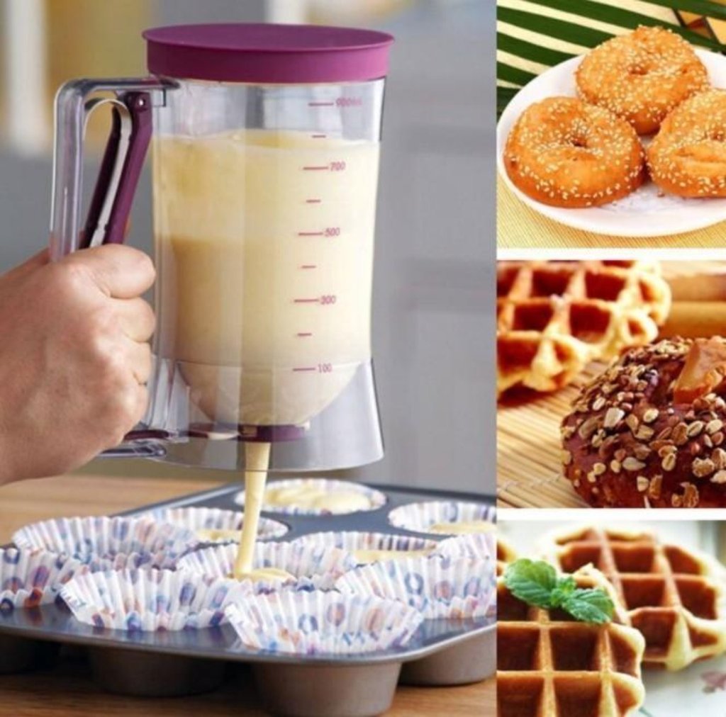 batter dispenser pancake, cupcake, muffin measuring to | dropsona - neutral - everyday use