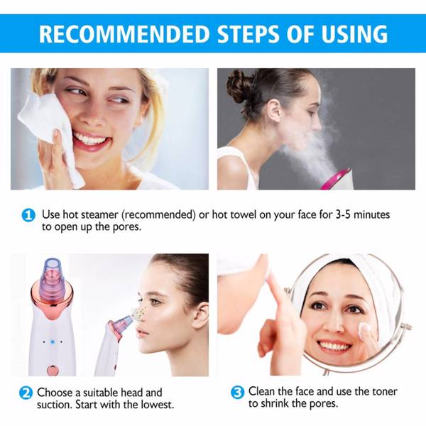 electric skin blackhead vacuum facial remove | dropsona - neutral - size reference