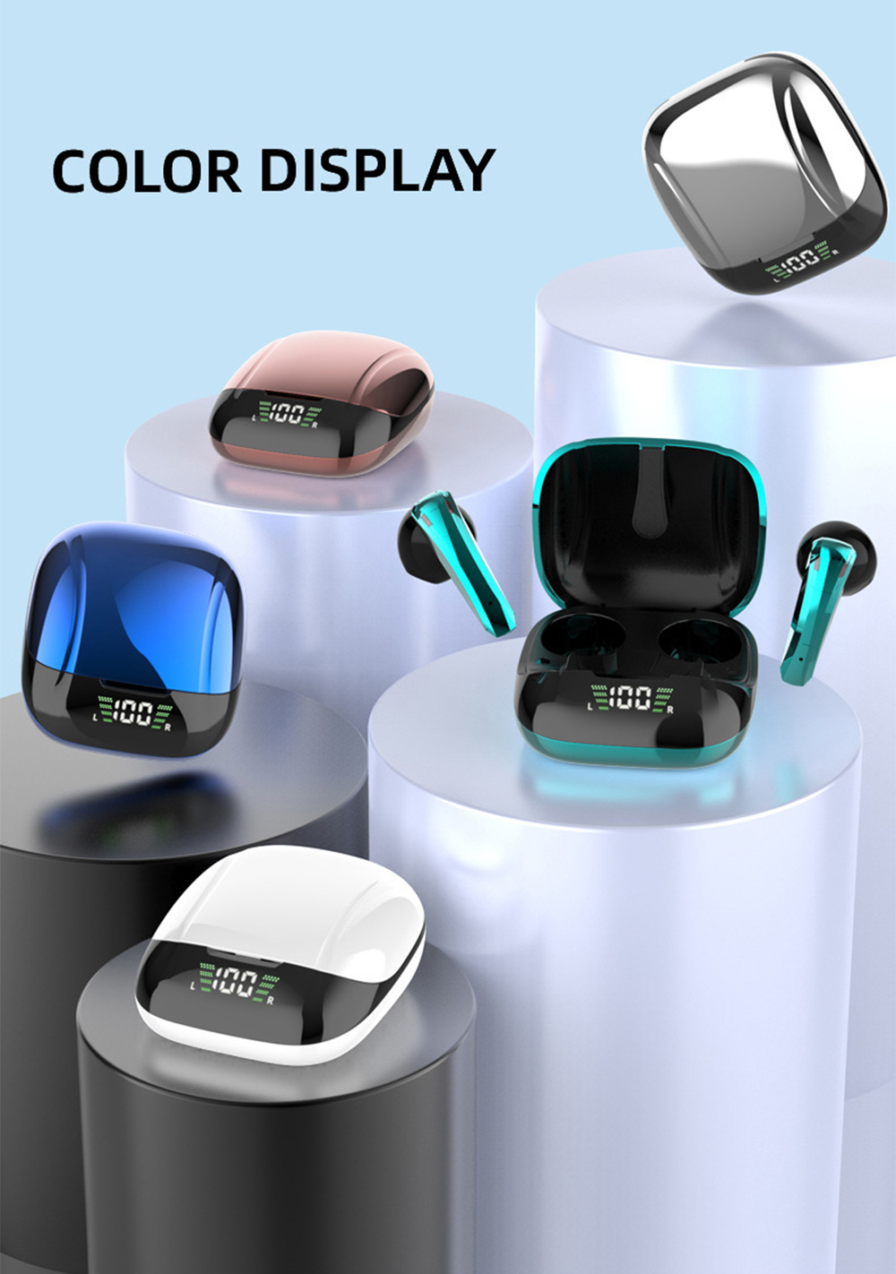 wireless tws gaming bluetooth 5.0 earphones with micro | dropsona - neutral - usage example