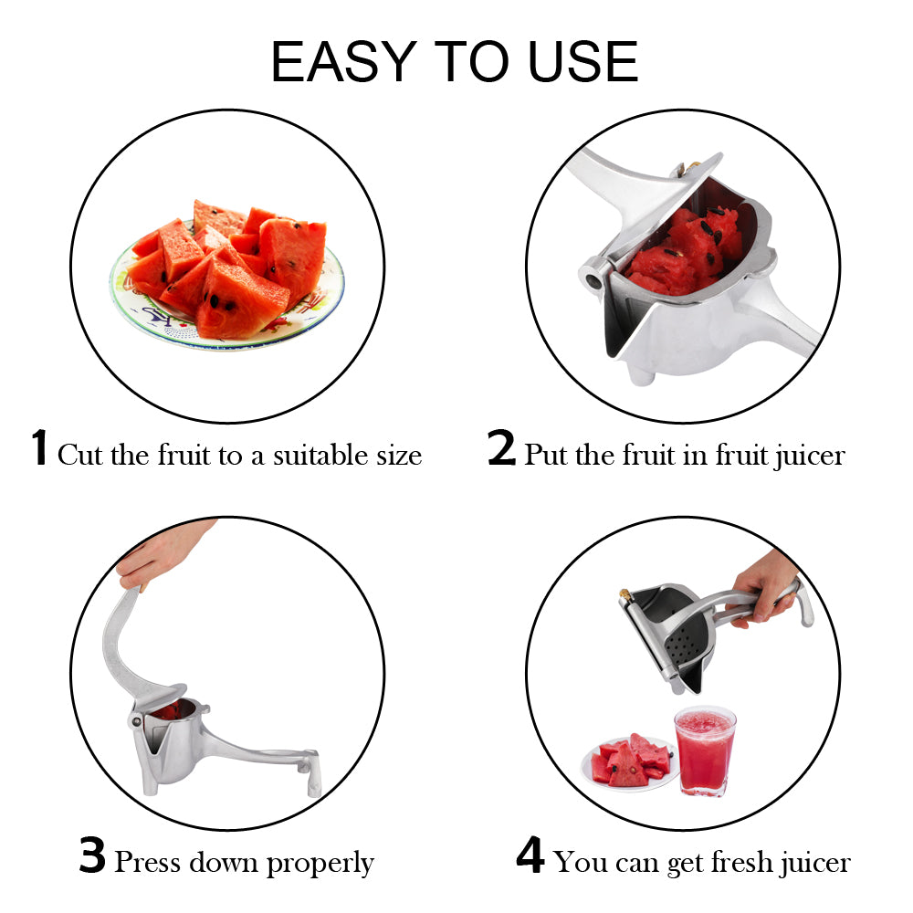aluminum alloy hand pressure juicer manual juice squee | dropsona - neutral - size reference
