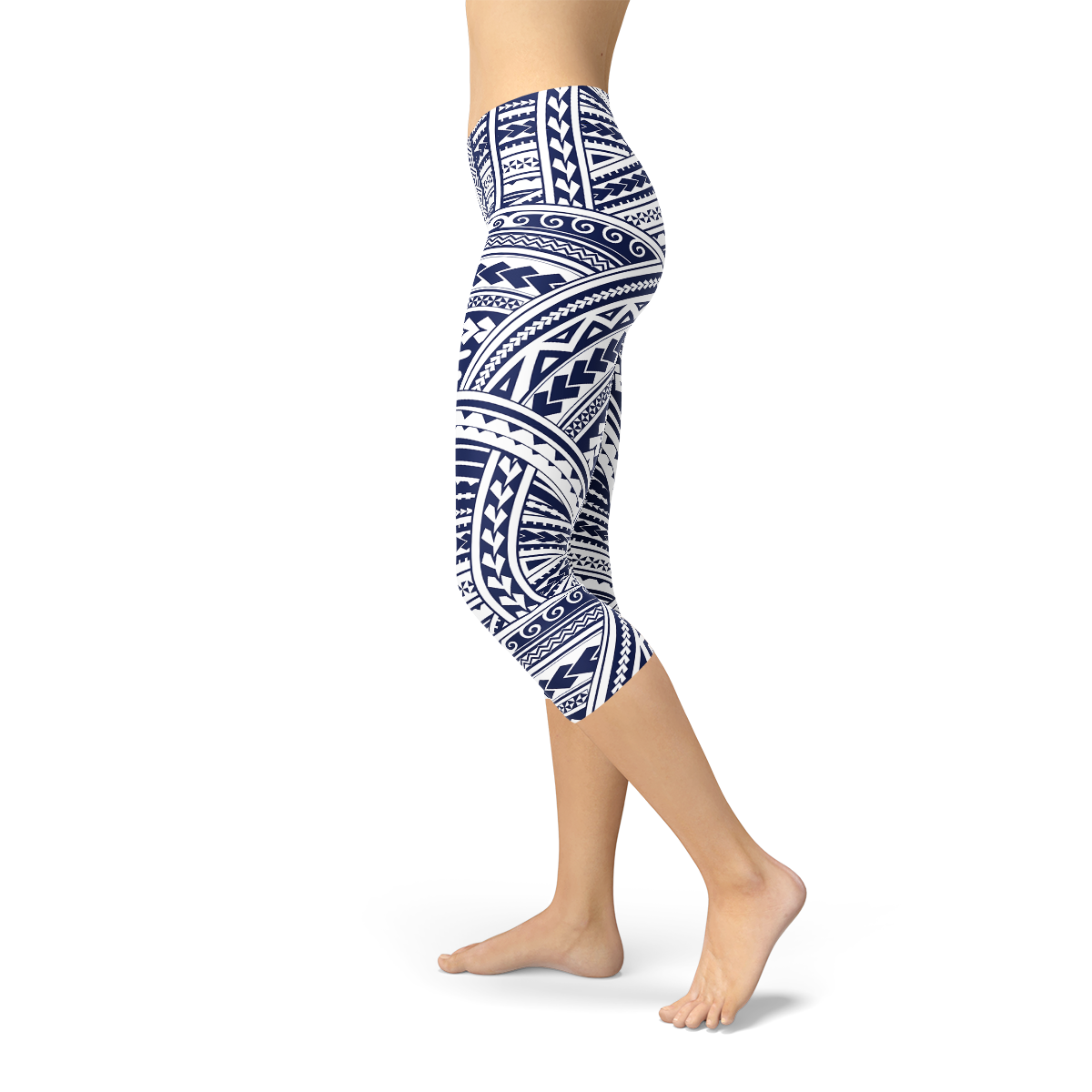 polynesian maori tattoo capri leggings – these premium | dropsona - neutral - size reference