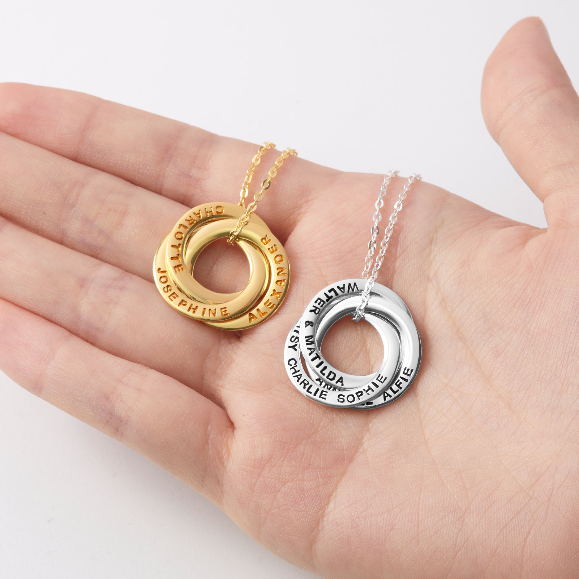 children name necklace, personalized grandma gift, fam | dropsona - neutral - usage example