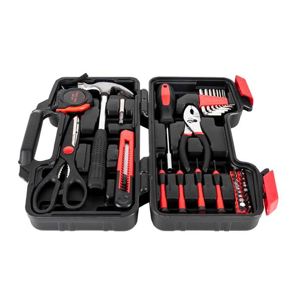 39pcs hand tool set home measuring tape pliers ki | dropsona - neutral - close-up detail
