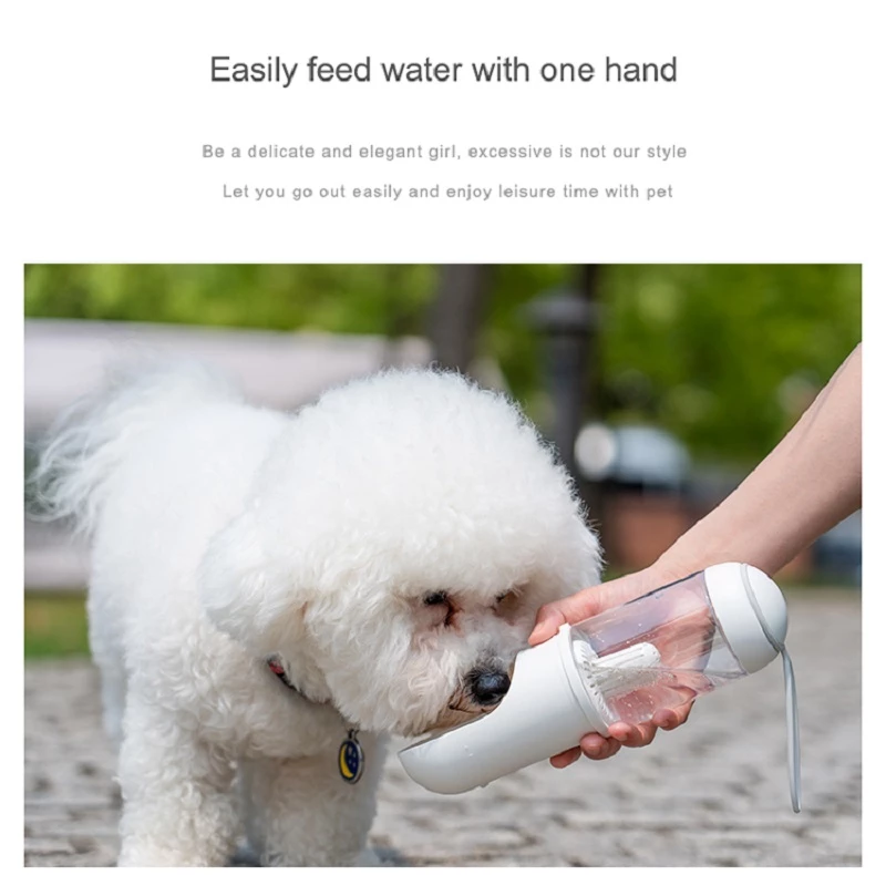 outdoor travel pet water dispenser dog cat b | dropsona - neutral - close-up detail