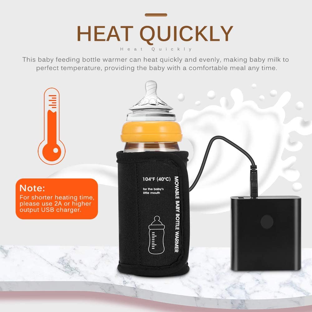 baby bottle warmer car moveable usb cup heating | dropsona - neutral - close-up detail