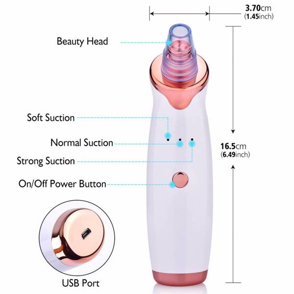 electric skin blackhead vacuum facial remove | dropsona - neutral - usage example