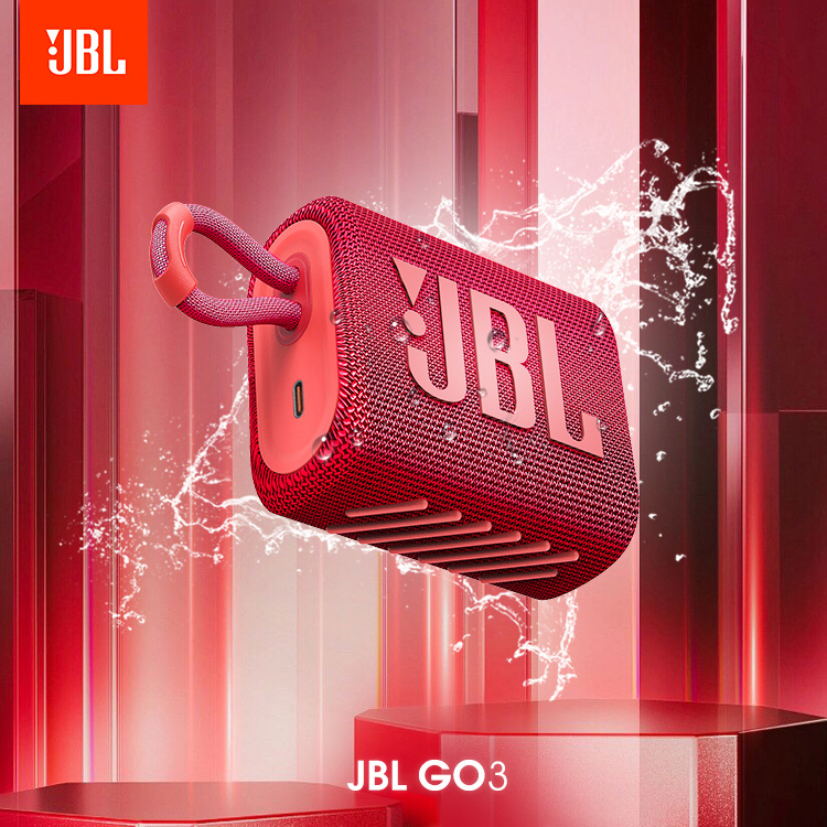 jbl go 3 waterproof wireless sport bluetooth stereo sp | dropsona - neutral - front view