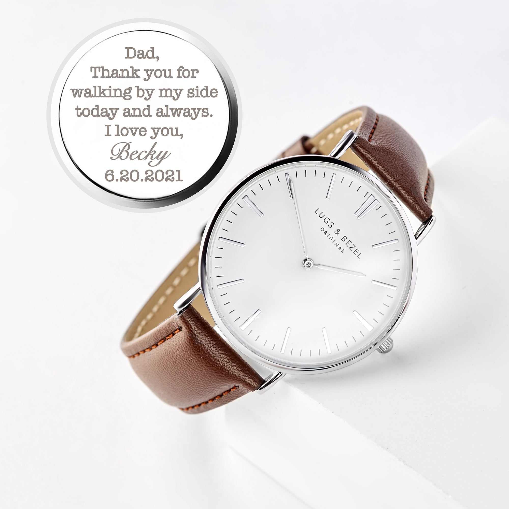 personalized mens watch, engraved watch gift for boyfr | dropsona - neutral - everyday use