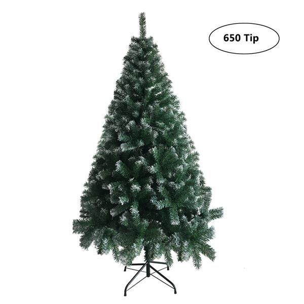 6ft iron leg white pvc 650 branches christmas tree – c | dropsona - neutral - close-up detail