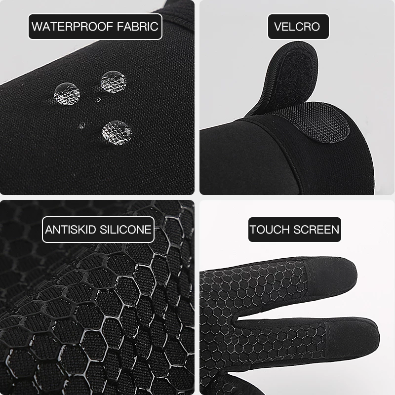 thermal gloves winter cycling with wrist suppor | dropsona - neutral - usage example