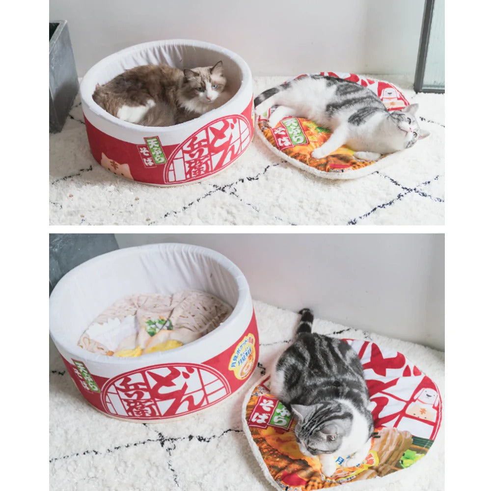 pet ramen cushion bed – this 3-piece super cute | dropsona - neutral - usage example