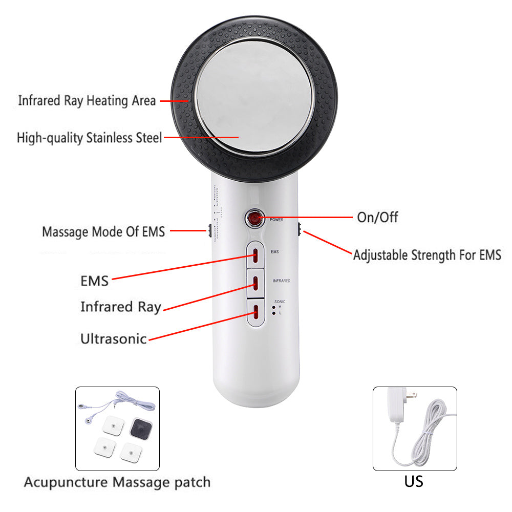 body face lift ultrasound slimming massager | dropsona - neutral - close-up detail