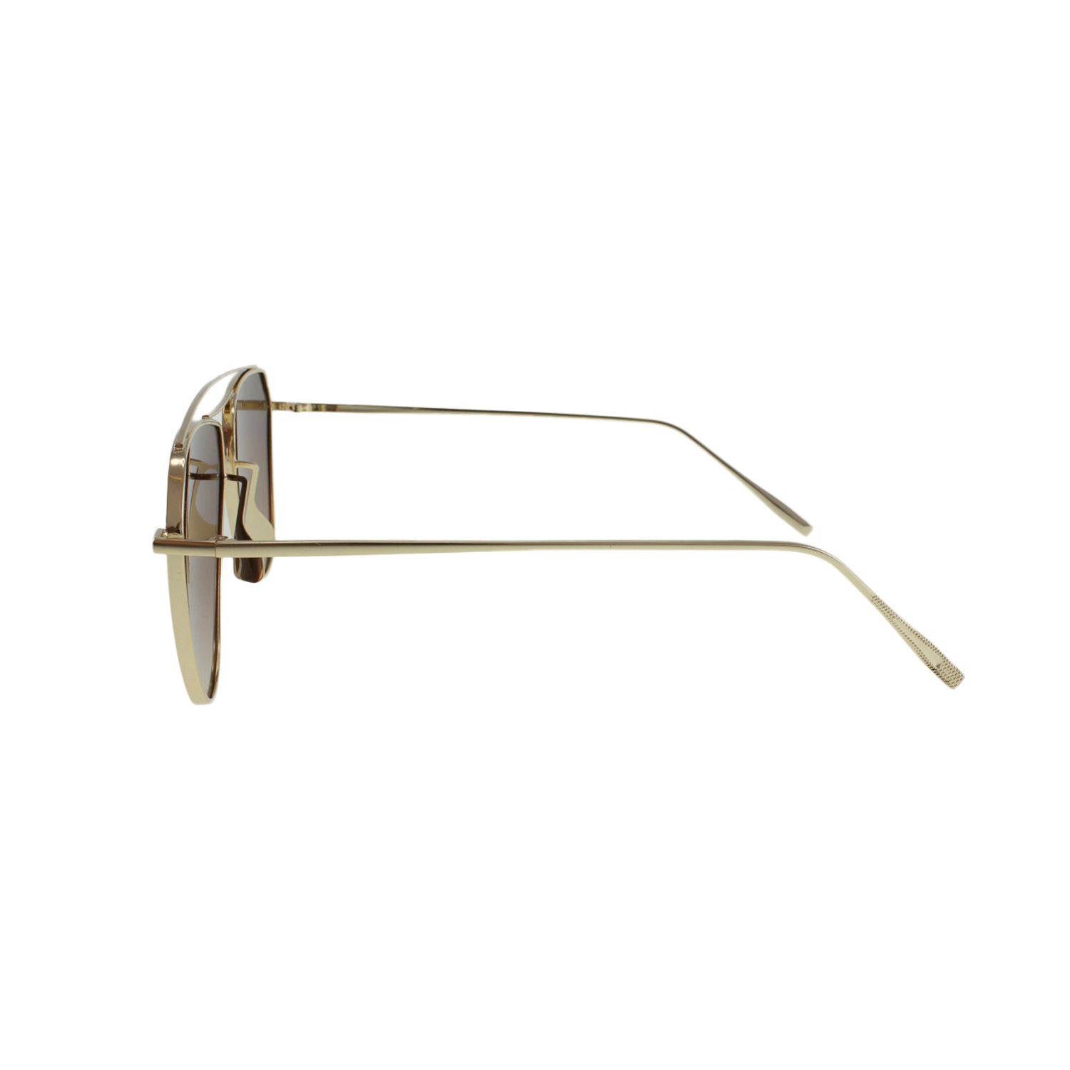 jase new york jonas sunglasses in gold – | dropsona - neutral - close-up detail