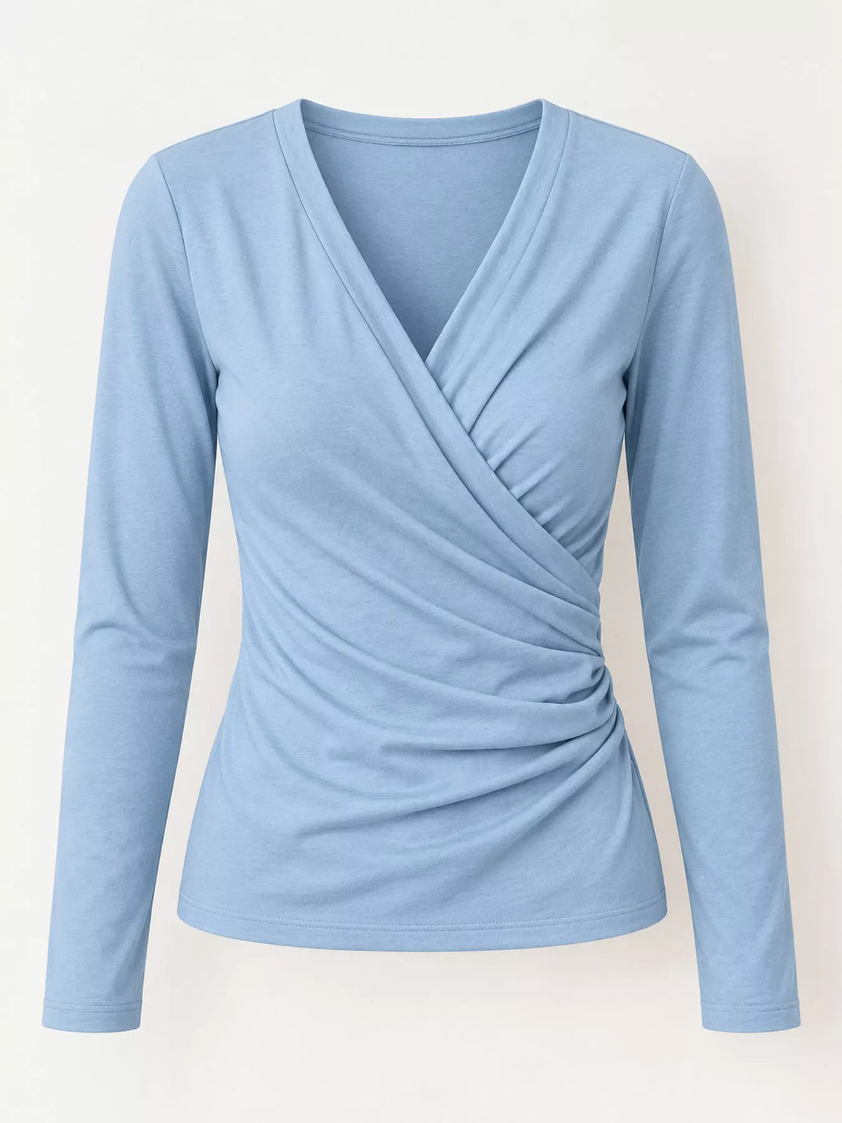 full size surplice long sleeve t-shirt plus | dropsona - neutral - front view