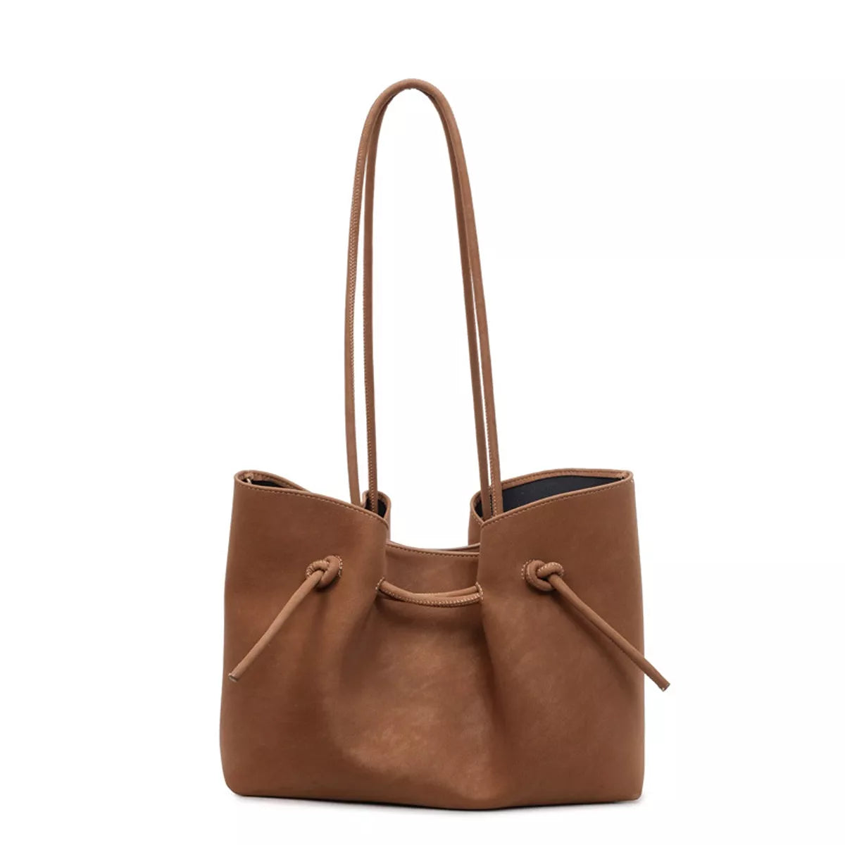 solid color tote bag – stylish sling | dropsona - neutral - close-up detail