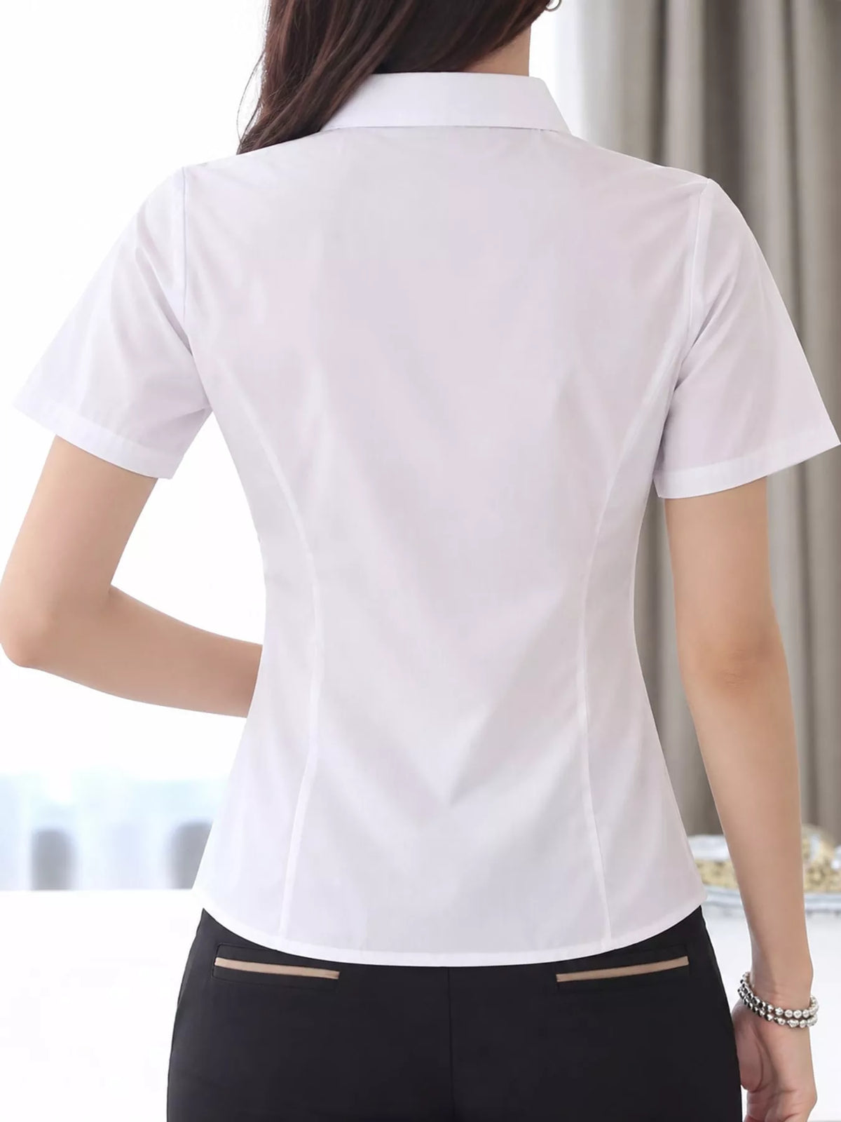 full size classic slim-fit button-down shirt plus | dropsona - neutral - usage example