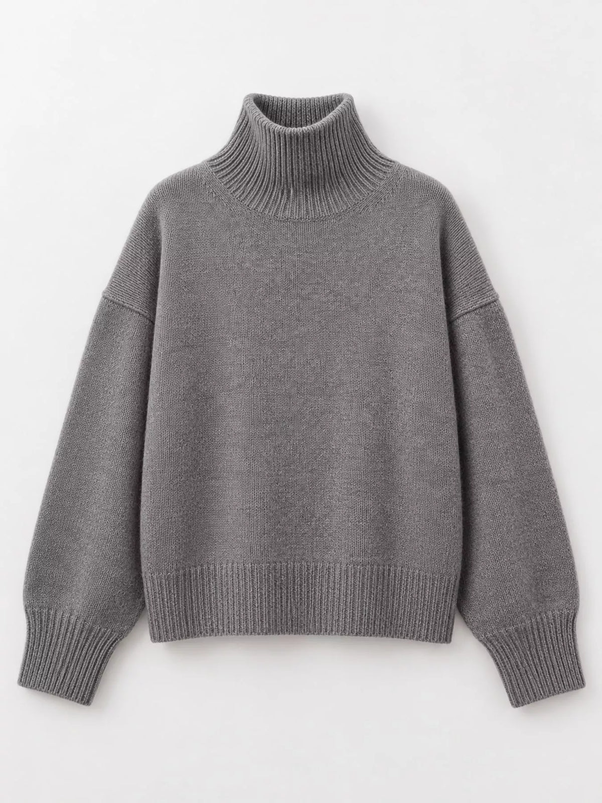 oversized turtleneck wool sweater | dropsona - neutral - usage example