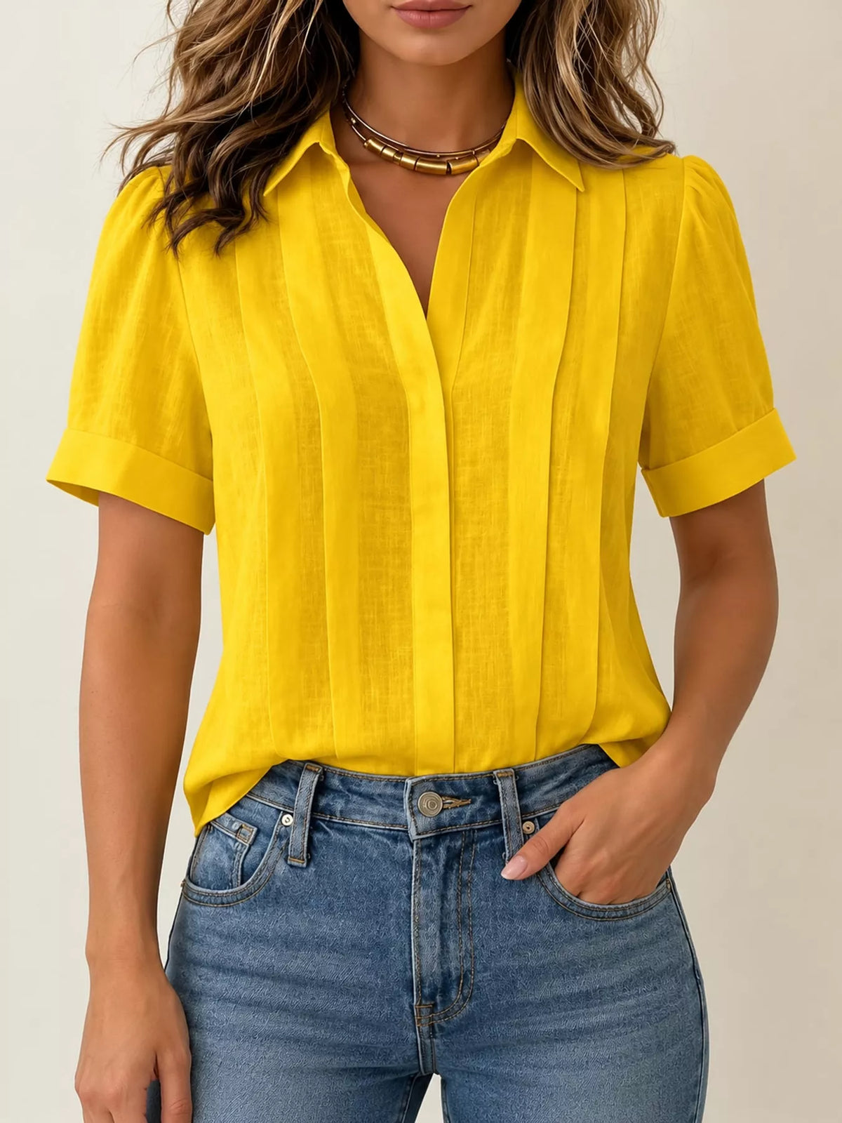 full size button up short sleeve shirt plus | dropsona - neutral - material texture