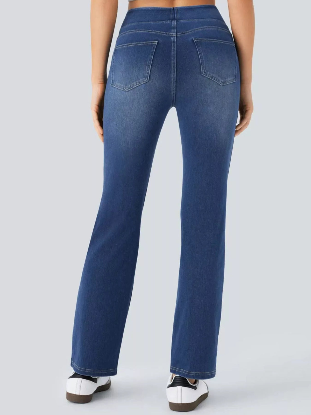 high waist slim fit jeans | dropsona 70% cotton, 30% polyester - neutral - close-up detail