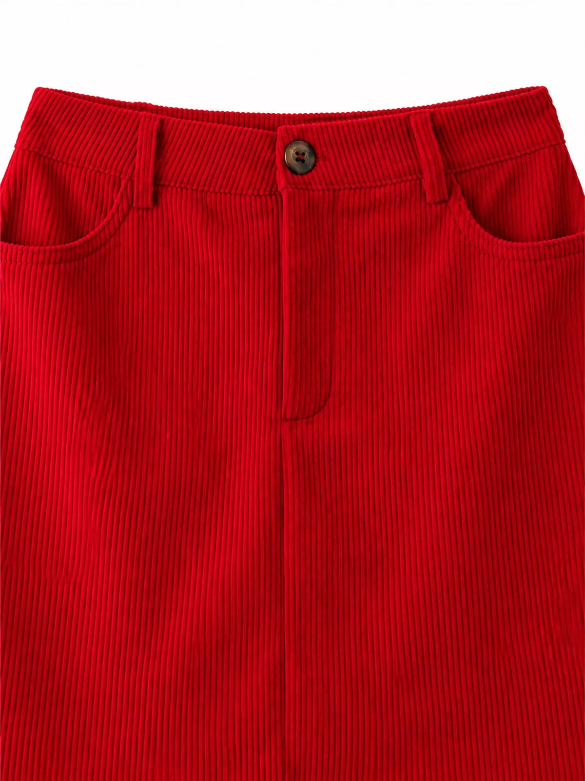 corduroy high-waisted mini skirt | dropsona polyester 100% - neutral - usage example