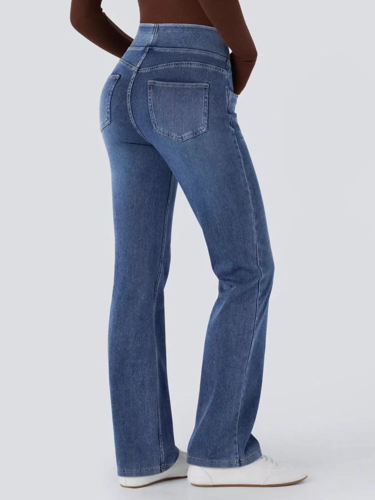 high waist slim fit jeans | dropsona 70% cotton, 30% polyester - neutral - usage example