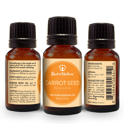 carrot seed essential oil – description oi | dropsona - neutral - front view