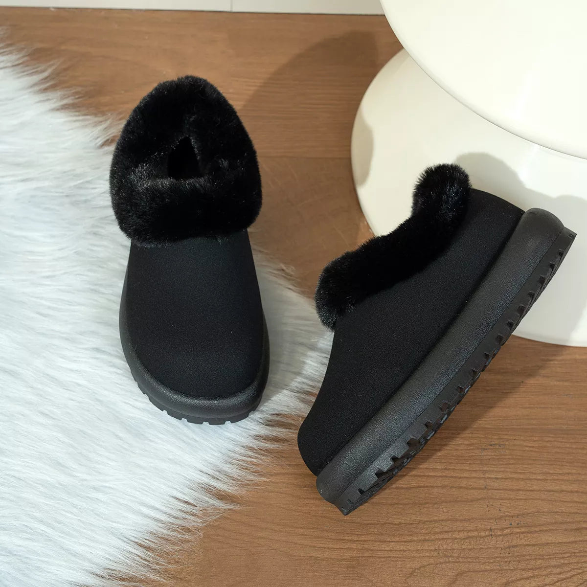 round toe plush-lined boots – dear monkey | dropsona - neutral - size reference