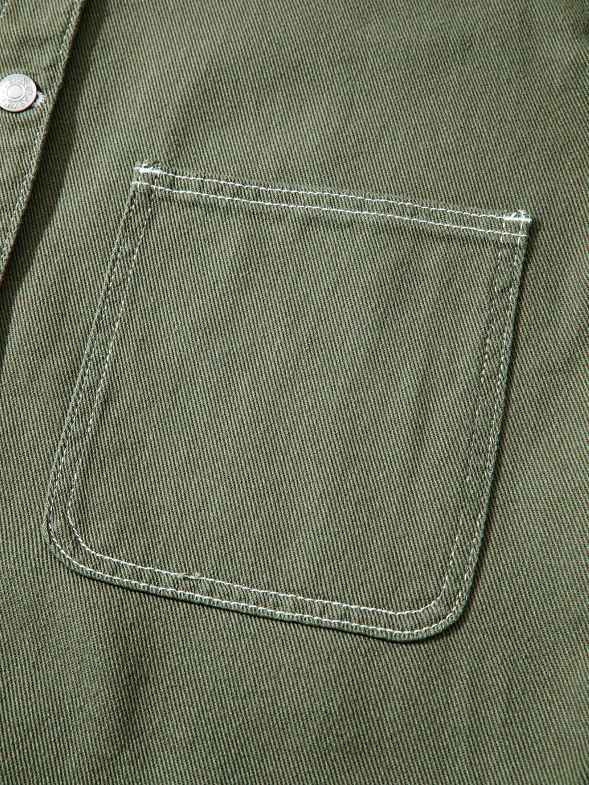 patched pocket collared button front boyfriend denim jacket - material texture
