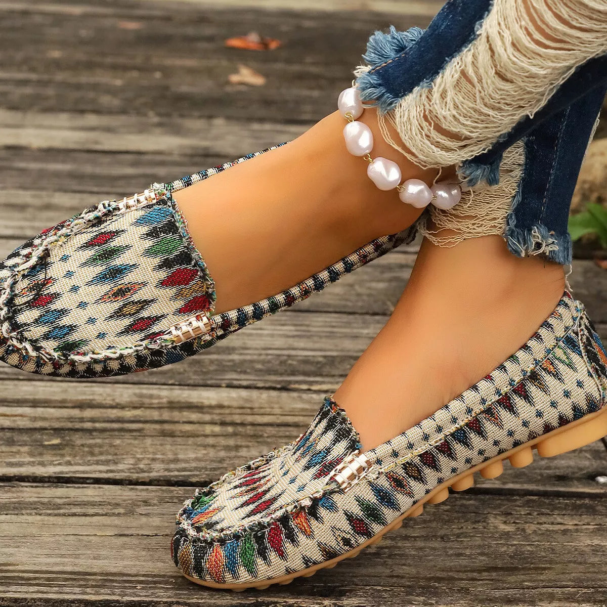 round toe slip-ons – mirage platform | dropsona - neutral - size reference