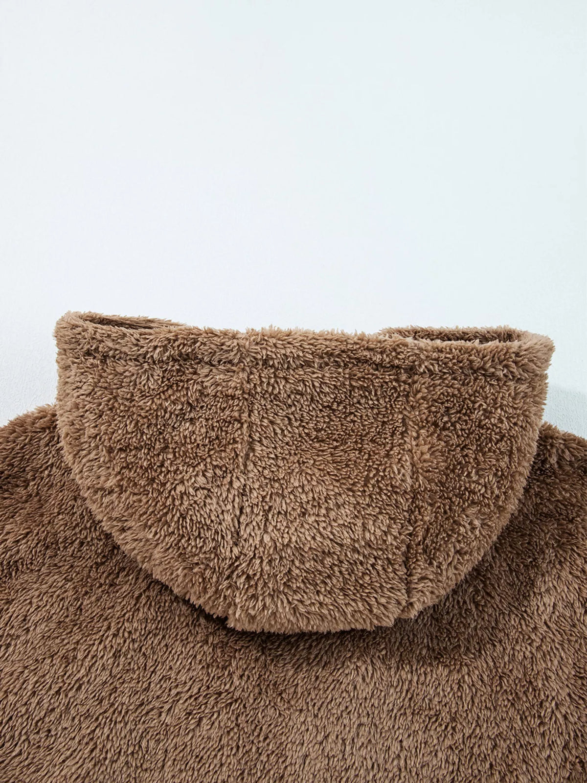 zip up hoodie and drawstring shorts 2pcs outfit | dropsona - neutral - close-up detail
