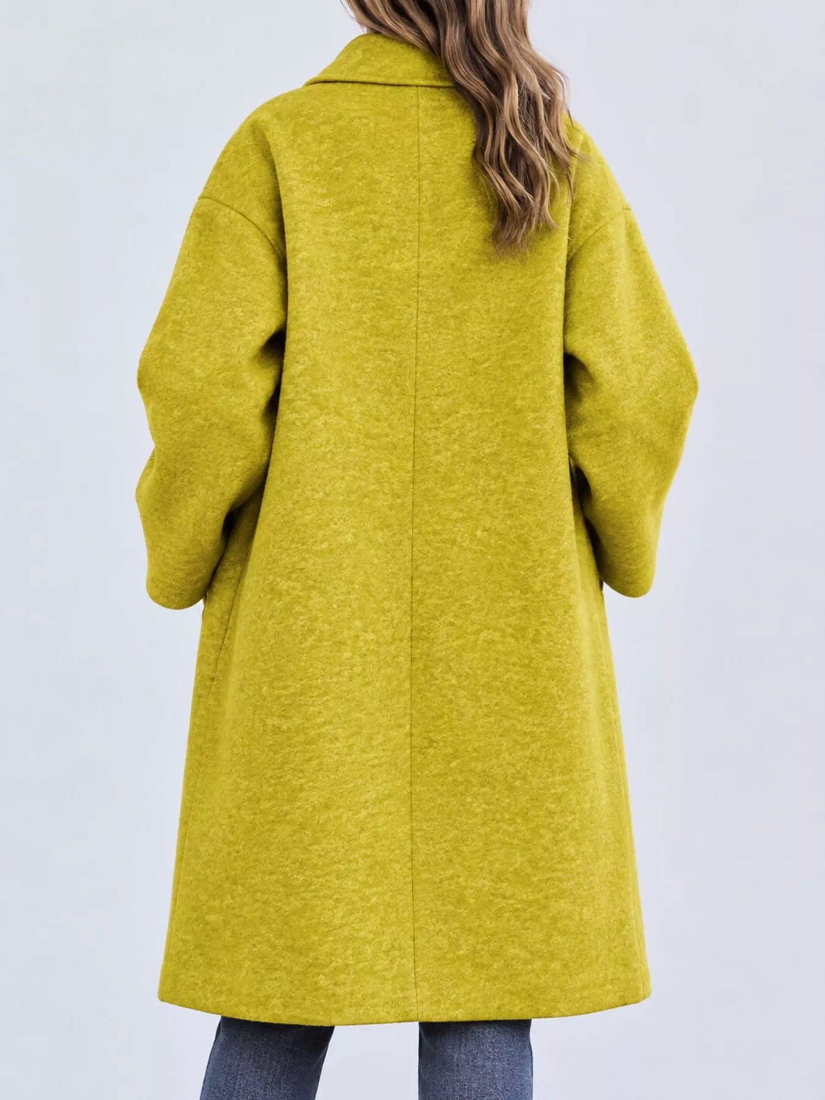 full size lapel collar one button coat plus | dropsona - neutral - usage example