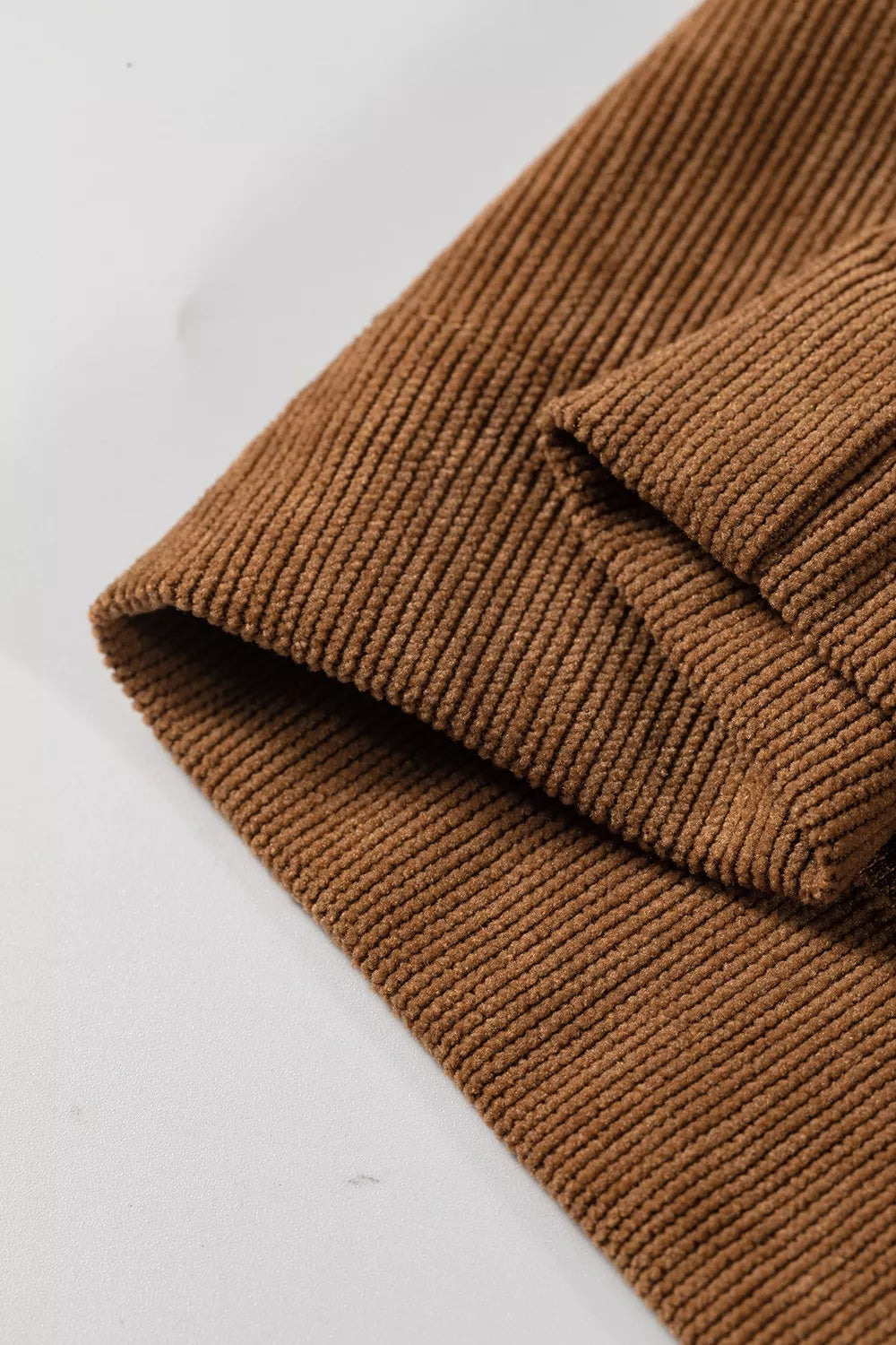 elastic waist wooden button placket ankle length wide | dropsona - neutral - material texture