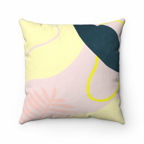 summary green leaf square pillow home decoration accen | dropsona - neutral - material texture