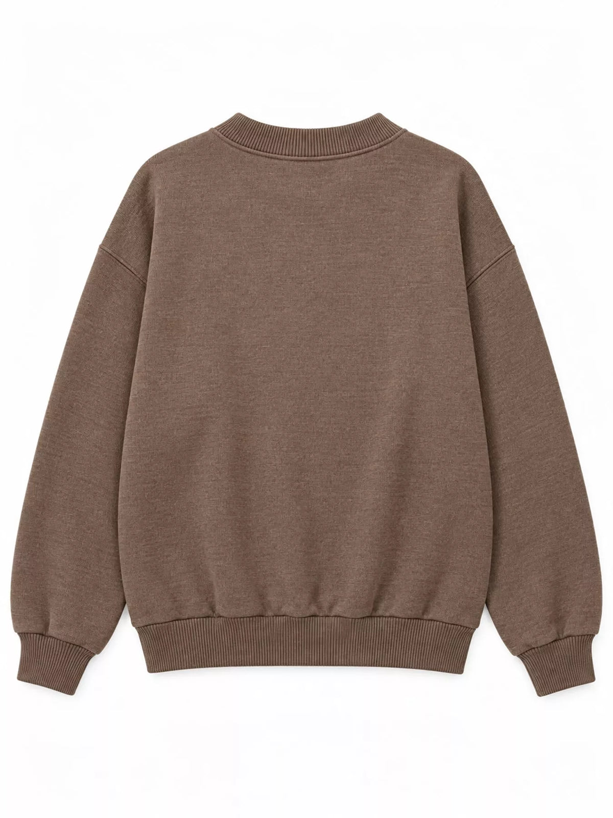 oversized mock neck long sleeve sweatshirt | dropsona - neutral - size reference