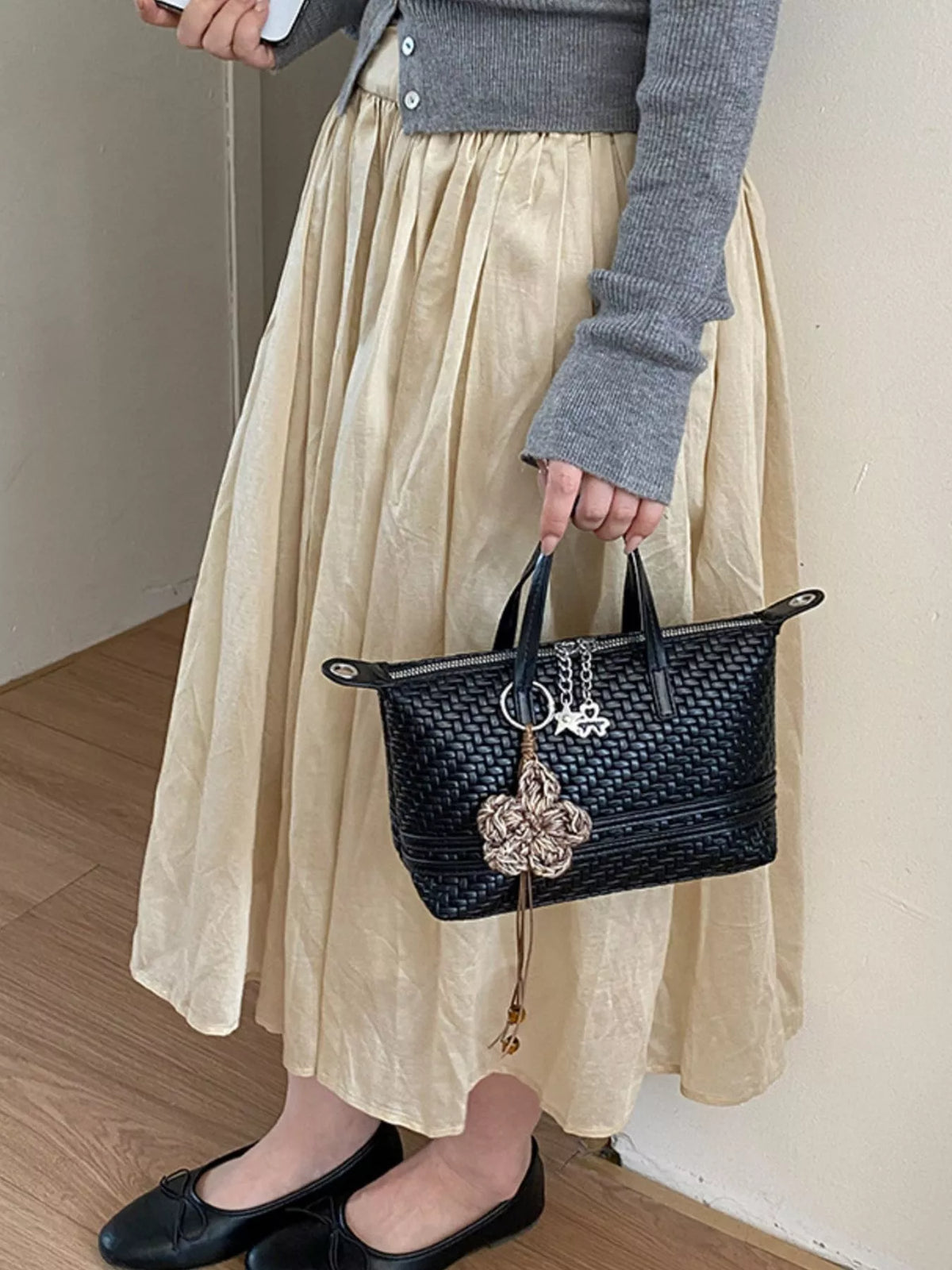 woven texture crossbody bag – stylish sling | dropsona - neutral - everyday use
