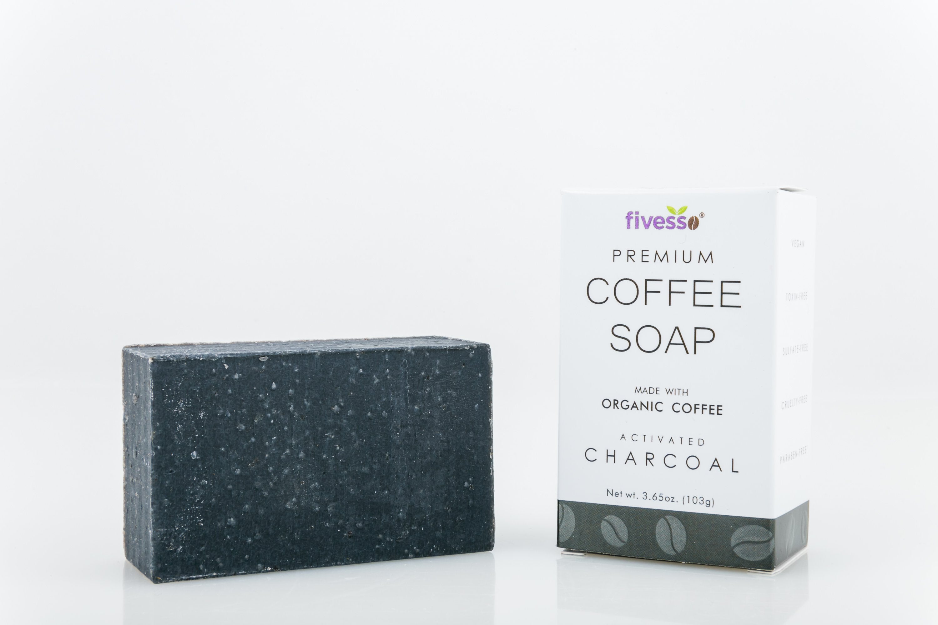 activated charcoal - premium coffee soap bar – 3.65 oz | dropsona - neutral - everyday use