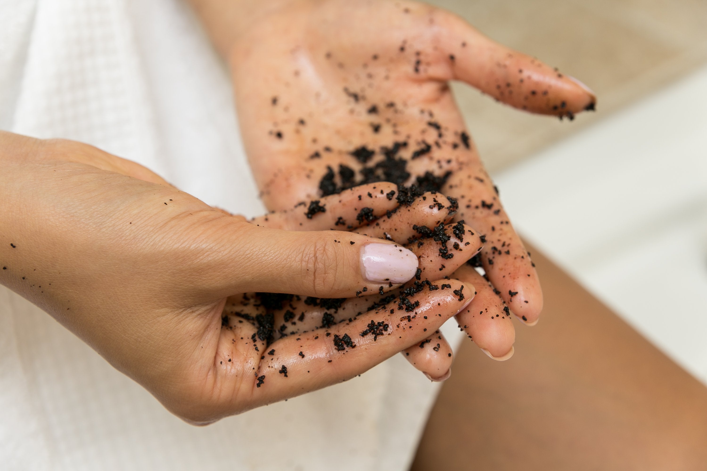 peppermint - premium coffee scrub – | dropsona - neutral - material texture
