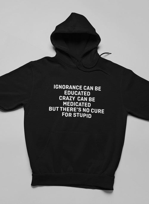 no for stupid hoodie – shop cool designed | dropsona - neutral - material texture