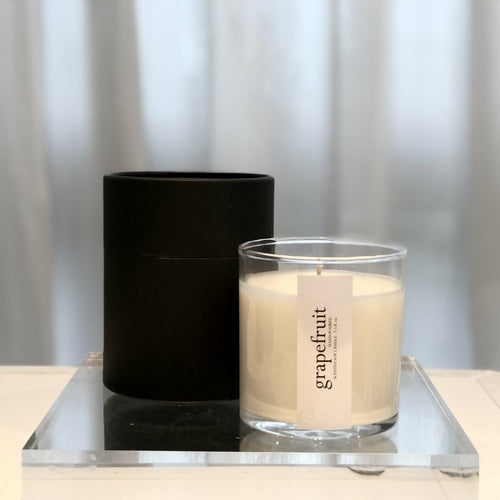 grapefruit scented candle – grapefruit, orange and lim | dropsona - neutral - size reference