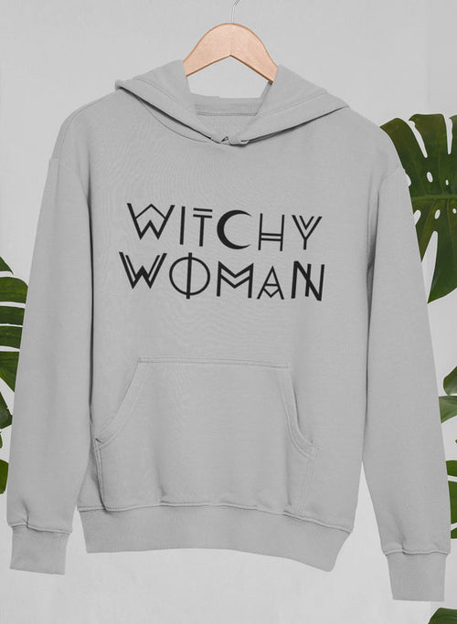 witchy woman hoodie – shop cool designed by hun | dropsona - neutral - close-up detail
