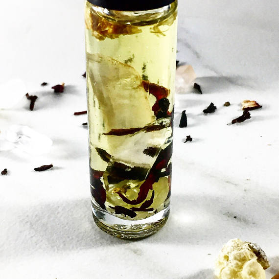 essential oil blend with crystals frankincense – limit | dropsona - neutral - front view