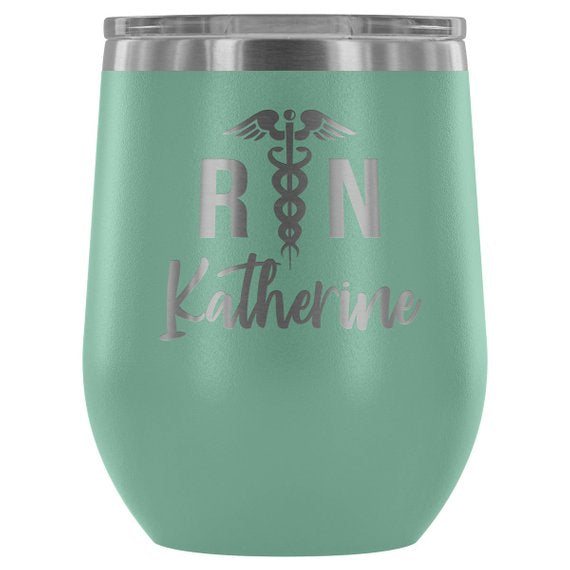 nurse tumbler rn registered gifts | dropsona - neutral - size reference