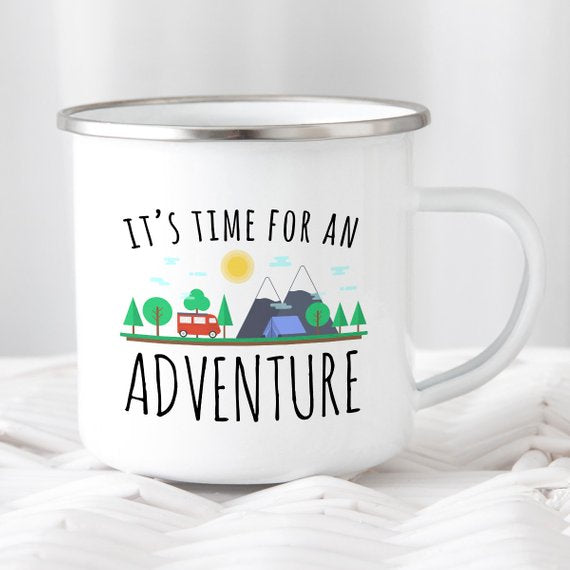 adventure mug enamel wanderlust camping advent | dropsona - neutral - everyday use