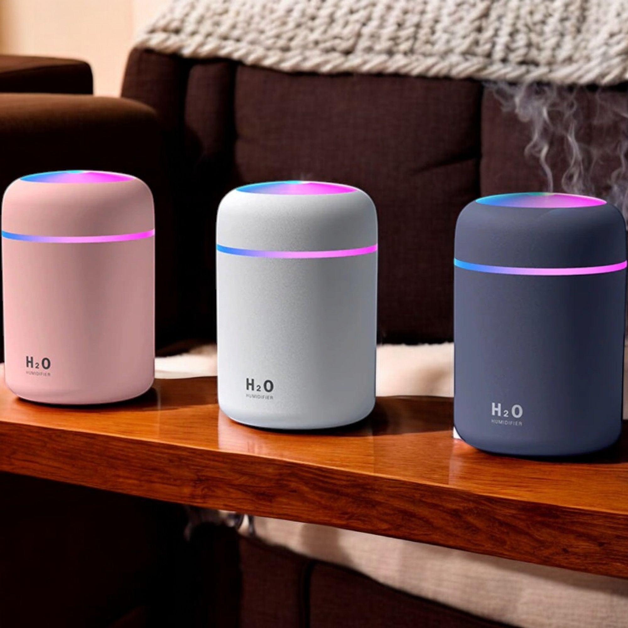 Portable Air Humidifier Aroma Essential Oil Diffuser for Car Home - Cozy style