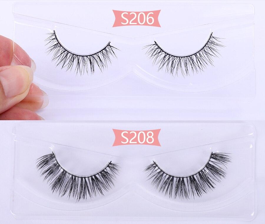 100 pairs 3d mink lashes natural/thick long soft | dropsona - neutral - close-up detail