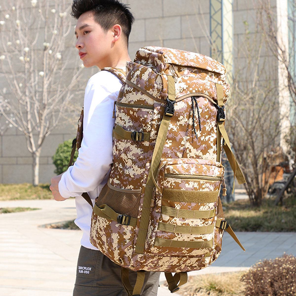 waterproof outdoor camping 70l military backpack – lar | dropsona - neutral - packaging
