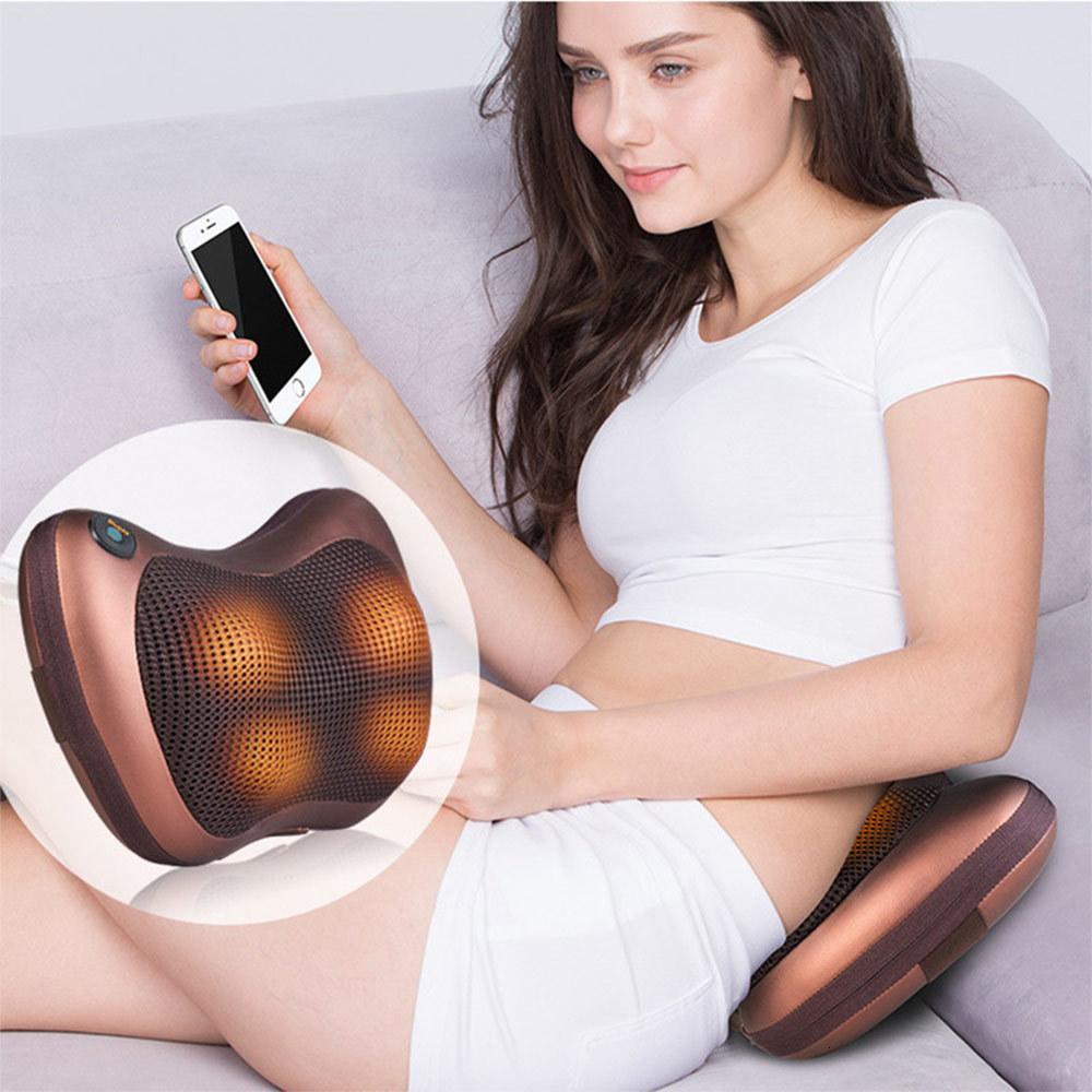 portable 4 heads massage pillow – relaxation p | dropsona - neutral - close-up detail