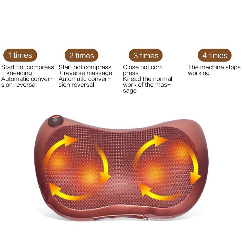 portable 4 heads massage pillow – relaxation p | dropsona - neutral - size reference