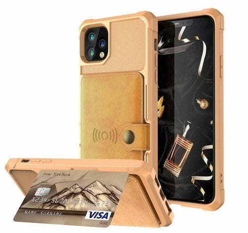 360 protection magnetic leather wallet armor case for | dropsona - neutral - packaging