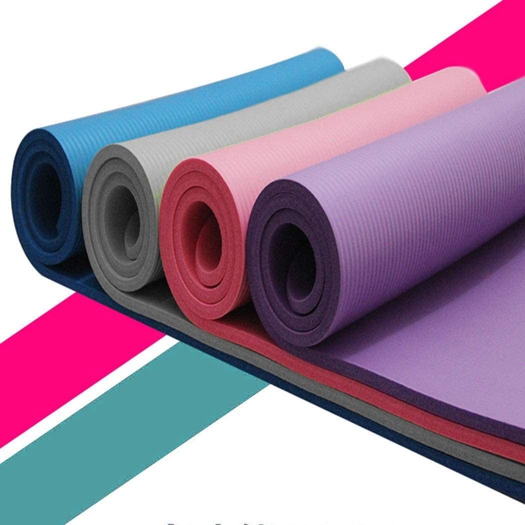 large size slip yoga fitness mat – thickened lengthene | dropsona - neutral - front view